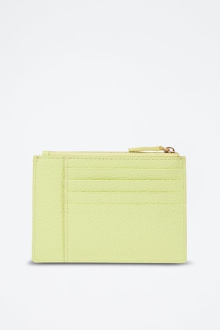 Porte-cartes en cuir Ninon L - Citron vert
