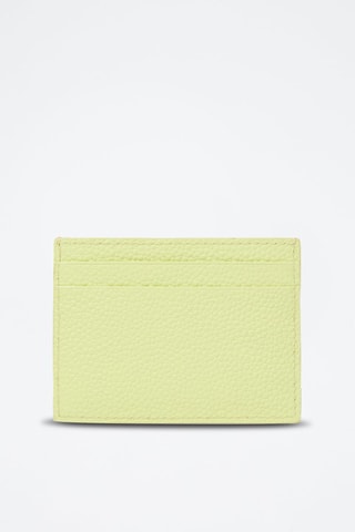 Porte-cartes en cuir Ninon - Vert citron