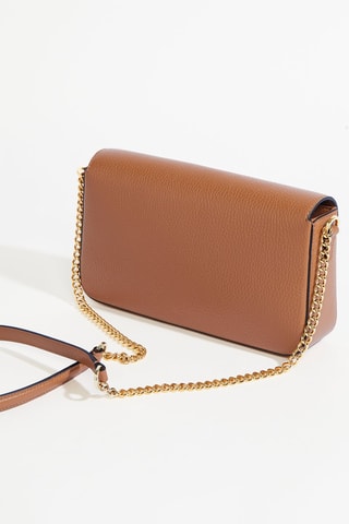 Sac bandoulière en cuir Lettrines M - Camel