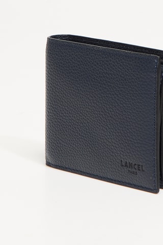 Portefeuille en cuir Graphic - Bleu pétrole