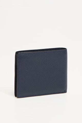 Portefeuille en cuir Graphic - Bleu pétrole