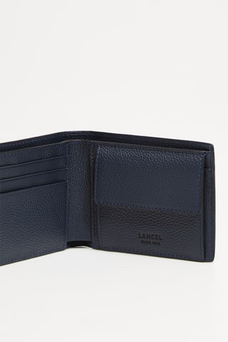 Portefeuille en cuir Graphic - Bleu pétrole