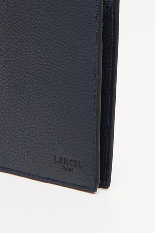 Portefeuille en cuir Graphic - Bleu pétrole