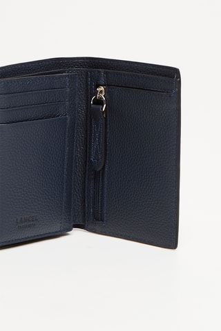 Portefeuille en cuir Graphic - Bleu pétrole