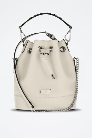 Sac seau en cuir Ninon - Blanc