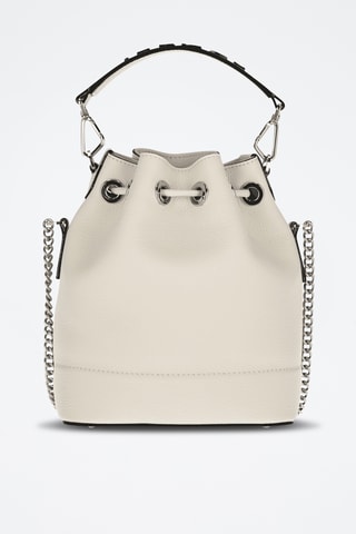 Sac seau en cuir Ninon - Blanc