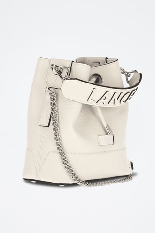 Borsa a secchiello in pelle Ninon de Lancel - Bianco
