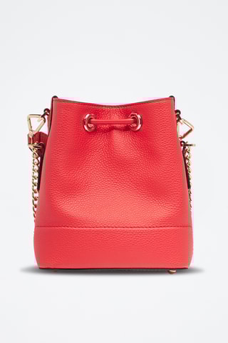 Borsa a secchiello in pelle Ninon - Rosso