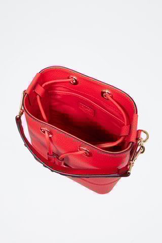 Borsa a secchiello in pelle Ninon - Rosso