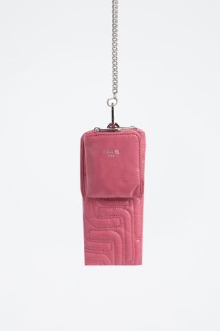 Etui pour téléphone en cuir Midi-minuit - Rose