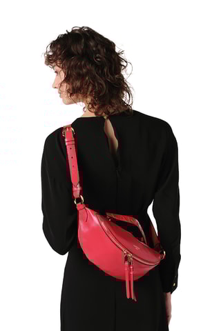 Sac bandoulière en cuir Origami de Lancel - Rouge
