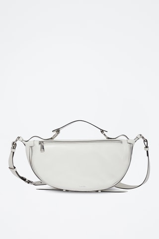 Sac bandoulière en cuir Origami - Blanc