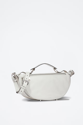 Sac bandoulière en cuir Origami - Blanc