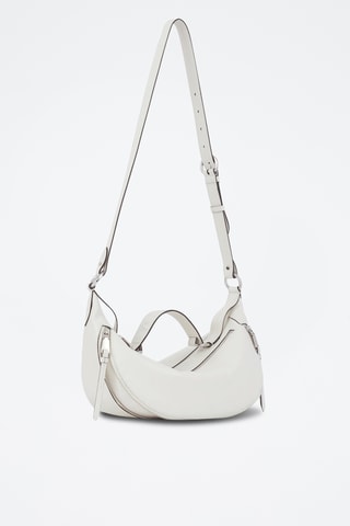 Sac bandoulière en cuir Origami - Blanc