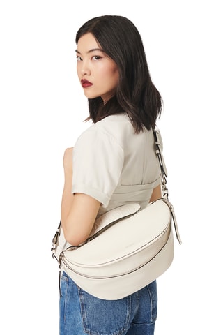 Sac bandoulière en cuir Origami - Blanc
