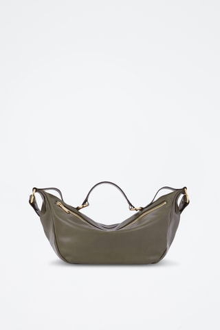 Sac bandoulière en cuir Origami - Kaki