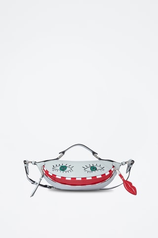 Sac bandoulière en cuir Origami - Gris