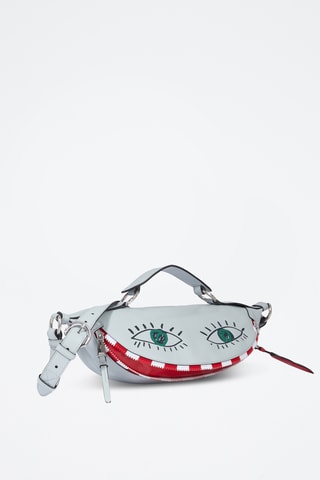 Sac bandoulière en cuir Origami - Gris