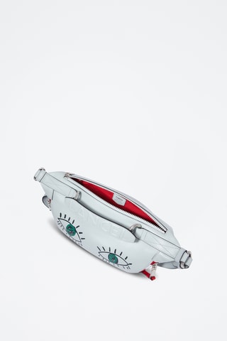 Sac bandoulière en cuir Origami - Gris