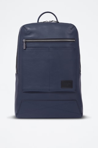 Sac à dos en cuir Neo Nomade - Bleu nuit