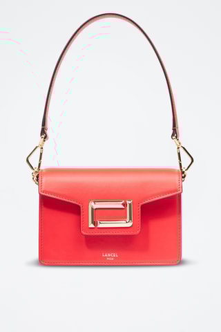 Sac porté épaule en cuir Angele de Lancel - Rouge et doré