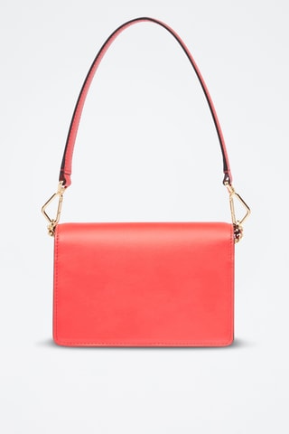 Sac porté épaule en cuir Angele de Lancel - Rouge et doré