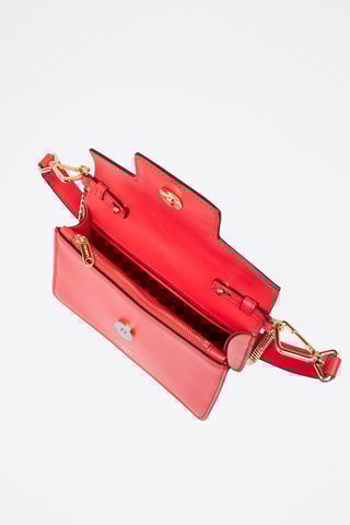 Sac porté épaule en cuir Angele de Lancel - Rouge et doré