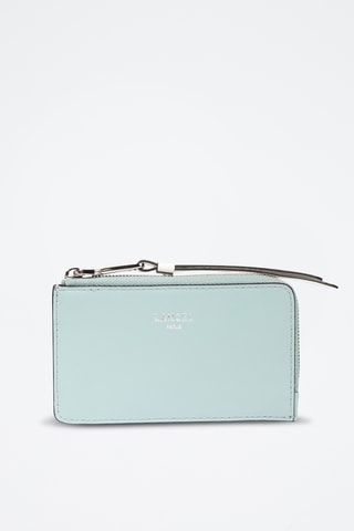 Porte-cartes en cuir Origami de Lancel - Ciel et blanc