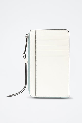 Porte-cartes en cuir Origami de Lancel - Ciel et blanc