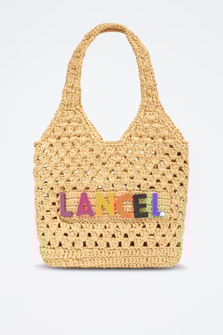 Sac porté épaule en cuir Summer Mania - Beige