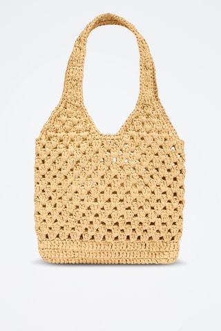 Sac porté épaule en cuir Summer Mania - Beige