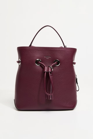 Sac seau en cuir Sacha - Bordeaux