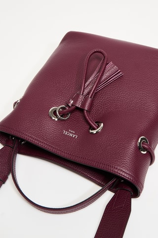 Sac seau en cuir Sacha - Bordeaux