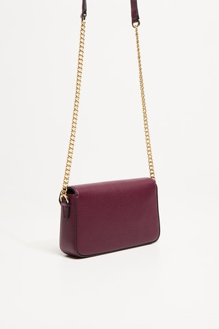 Sac en cuir Lettrines - Violet foncé