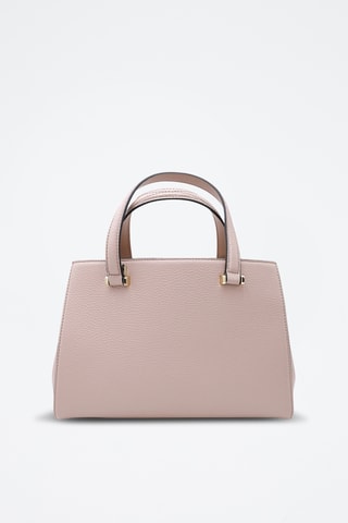 Sac à main en cuir Lettrines - Beige