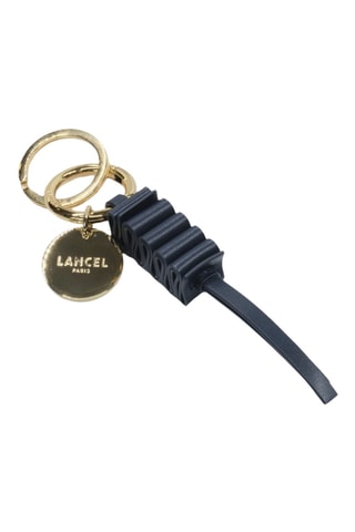 Porte-clés en cuir Origami de Lancel - Bleu nuit