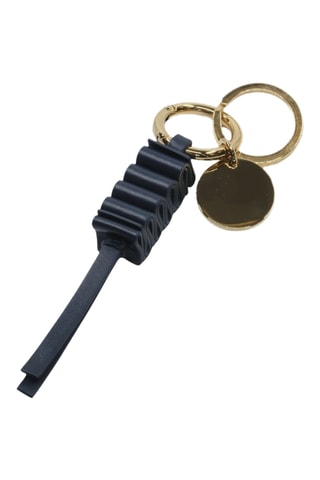 Porte-clés en cuir Origami de Lancel - Bleu nuit