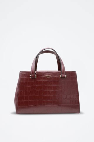 Sac à main en cuir Lettrines - Bordeaux