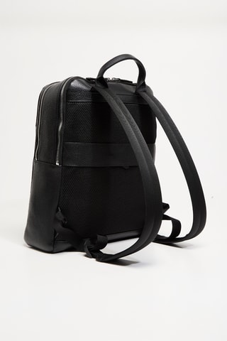 Sac à dos en cuir Graphic - Noir