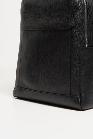 Sac à dos en cuir Graphic - Noir