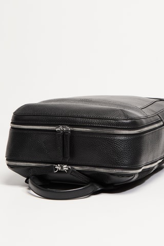 Sac à dos en cuir Graphic - Noir