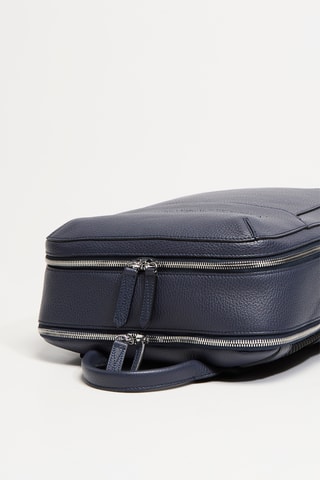 Sac à dos en cuir Graphic - Bleu pétrole