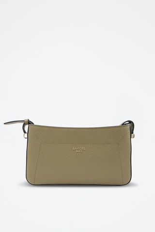 Pochette en cuir Lettrines - Kaki