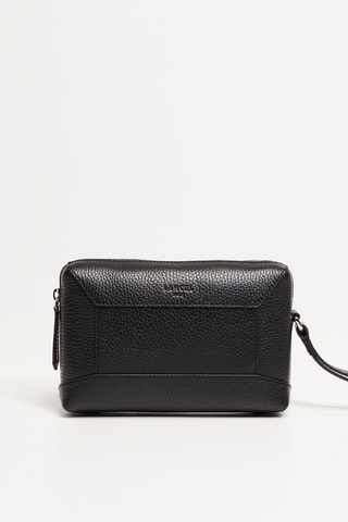 Pochette en cuir Graphic - Noir