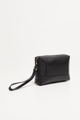 Pochette en cuir Graphic - Noir