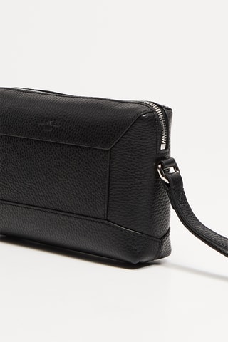 Pochette en cuir Graphic - Noir