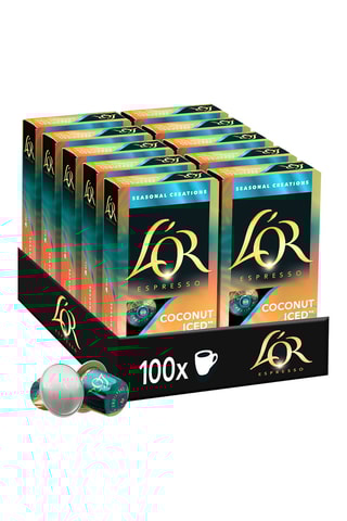 100 cápsulas - Espresso Coconut Iced - Intensidad 5 - 10 x 10 cápsulas L'Or Espresso