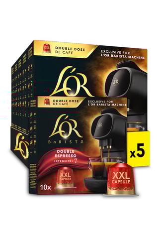 50 cápsulas - Café Doble Espresso - Intensidad 7 - 5 x 10 cápsulas L'Or Barista