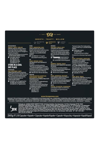 250 cápsulas - Café Delizioso - Intensidad 5 - 5 x 50 cápsulas L'Or Espresso