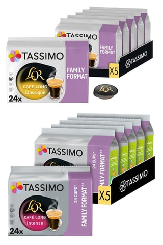 120 monodosis Tassimo - L'Or Café Long Classique + 120 monodosis Tassimo - L'Or Café Long Intense